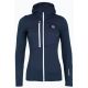 Bluza damska ORTOVOX Fleece Grid Hoody W deep ocean