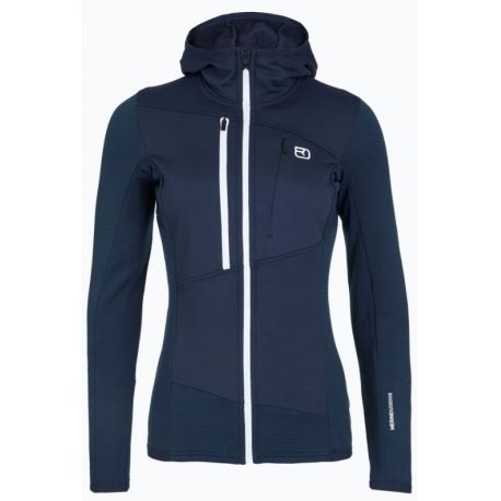 Bluza damska ORTOVOX Fleece Grid Hoody W deep ocean