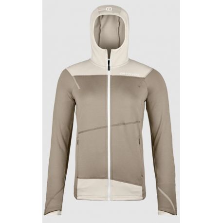 Bluza damska ORTOVOX Fleece Light Hoody W grey sand