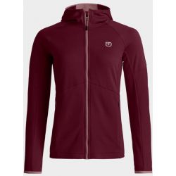 Bluza damska ORTOVOX Fleece Light Grid Hoody W red malbec