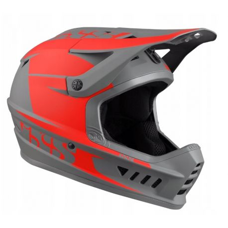 Kask rowerowy fullface downhill iXS Xact Evo red graphite