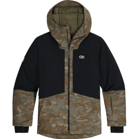 Kurtka narciarska męska Outdoor Research Snowcrew Down Black/Ranger Green M